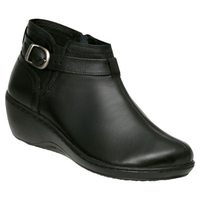 Romulo Bota Cuero Negro Mujer Talla 35 Ref 6414 